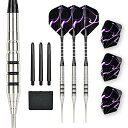 海外輸入品 ダーツ LinkVisions 24g 90%/80% Tungsten Professional Steel Tip Darts Set Poin...
