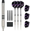海外輸入品 ダーツ LinkVisions 24g 90%/80% Tungsten Professional Steel Tip Darts Set Poin...