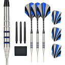海外輸入品 ダーツ LinkVisions 24g 90%/80% Tungsten Professional Steel Tip Darts Set Poin...