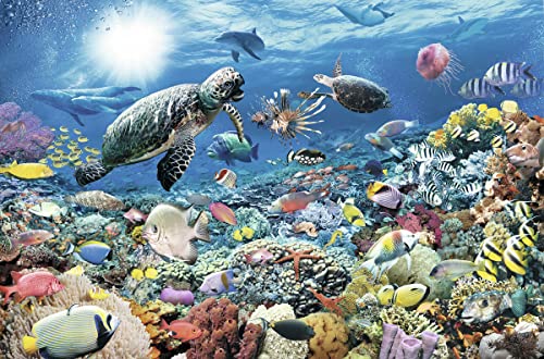 ѥ  ꥫ Ravensburger Beneath The Sea 5000 Piece Jigsaw Puzzle for Adults - 17426 - Handcrafted Tooling, Durable Blueboard, Every Piece Fits Together Perfectlyѥ  ꥫ