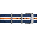 rv ^CbNX Y Timex TW7C07200 20mm Blue White Orange Stripe Fabric Double-Layered Slip-Thru Straprv ^CbNX Y