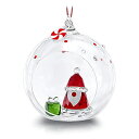 スワロフスキー Swarovski ホリデイチアーズ サンタクロースボールオーナメント 約9センチ Holiday Cheersコレクション クリスマス クリス...