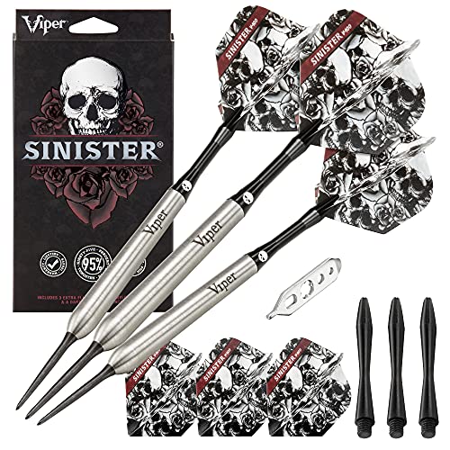 海外輸入品 ダーツ Viper by GLD Products Sinister 95% Tungsten 25 Gram Steel Tip Darts & Casemaster Deluxe Black Dart Case海外輸入品 ダーツ
