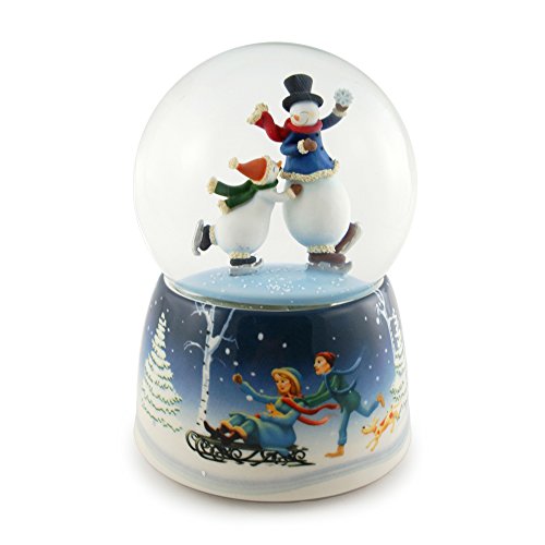 Ρ  ʪ ƥꥢ ǥ Glitter Globe Musical Skating Snowman Snow GlobeΡ  ʪ ƥꥢ ǥ
