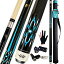 海外輸入品 ビリヤード Tai ba cues 2-Piece Pool cue Stick + Hard Case, 13mm Tip, 58", Hardwood Canadian Maple Professional Billiard Pool Cue Stick 18,19,20,21,22 Oz Pool Stick (Selectable)-Blue, Black, Red, Gray, Green海外輸入品 ビリヤード