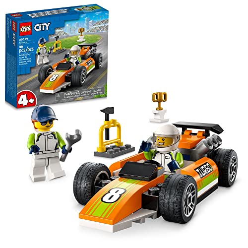 쥴 ƥ LEGO City Great Vehicles Race Car, 60322 F1 Style Toy for Preschool Kids 4 Plus Years Old, with Mechanic and Racing Driver Minifigures쥴 ƥ