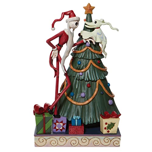 エネスコ Enesco 置物 インテリア 海外モデル アメリカ Enesco Disney Traditions by Jim Shore The Nightmare Before Christmas Santa Jack and Glow in The Dark Zero Figurine, 10.8 Inch, Multicolor, 9.75 inエネスコ Enesco 置物 インテリア 海外モデル アメリカ