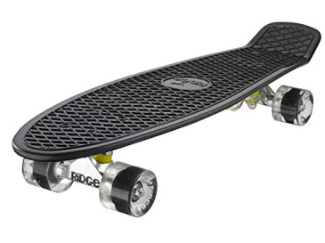 スタンダードスケートボード スケボー 海外モデル 直輸入 【送料無料】Ridge Skateboards Children Kids Big Brother Large Retro Cruiser-Black/Clear Wheels, 27 Inch (799872520)スタンダードスケートボード スケボー 海外モデル 直輸入