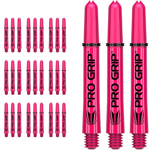 海外輸入品 ダーツ シャフト Target Darts 10 x Sets of Pink Pro Grip Shaft Intermediate - 30 in Total海外輸入品 ダーツ シャフト