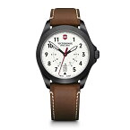 腕時計 ビクトリノックス スイス メンズ Victorinox Alliance Swiss Army Heritage Analog Watch with White Dial, Brown Leather Strap & Black Accents - Timeless Wristwatch腕時計 ビクトリノックス スイス メンズ