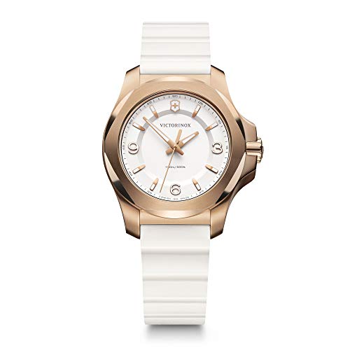 ビクトリノックス 腕時計 ビクトリノックス スイス レディース，ウィメンズ Victorinox I.N.O.X. V 37, White Dial, Rose Gold Bezel, White Rubber Strap腕時計 ビクトリノックス スイス レディース，ウィメンズ