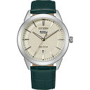 rv V`Y tA COf CO CITIZEN Men's Corso Stainless Steel Eco-Drive Watch with Leather Strap, Greenrv V`Y tA COf CO