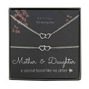 EFYTAL アクセサリー ブランド かわいい おしゃれ EFYTAL Mom Gifts, 925 Sterling Silver Double Heart Necklace Bracelet Set for Mother Daughter, Mom Necklaces for Women, Best Birthday Gift Ideas, PendantEFYTAL アクセサリー ブランド かわいい おしゃれ