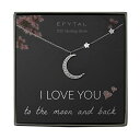 EFYTAL アクセサリー ブランド かわいい おしゃれ EFYTAL Valentines Day Gifts for Her, Sterling Silver Moon and Star Necklace for Women, Valentines Day Gifts for Girlfriend, Romantic Valentines Gift for WifEFYTAL アクセサリー ブランド かわいい おしゃれ