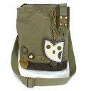 chala バッグ パッチ カバン かわいい Patch Crossbody Canvas Bag Hoo Hoo Owl Dark Olivechala バッ...