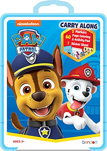 pEpg[ AJA  Nickelodeon Paw Patrol Plastic Coloring Case with 60-Page Activity Pad, Stickers, and 5 Markers AS50420pEpg[ AJA 