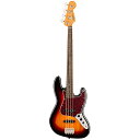 tF_[ GLx[X COA Squier Classic Vibe 60s Jazz Bass, 3-Color Sunburst, Laurel FingerboardtF_[ GLx[X COA