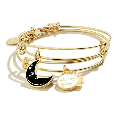 アレックスアンドアニ アメリカ アクセサリー ブランド かわいい 【送料無料】Alex and Ani Connections Expandable Bangles for Women, Mystical Best Friends Charms, Shiny Gold Finish, 2 to 3アレックスアンドアニ アメリカ アクセサリー ブランド かわいい