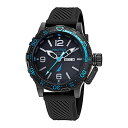 rv m[eBJ Y Nautica Men's NAPGLF116 Glenrock Lagoon Black IP/Black/Black Silicone Strap Watchrv m[eBJ Y