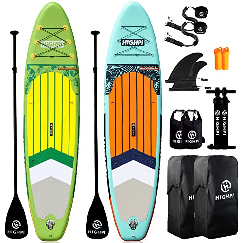 スタンドアップパドルボード マリンスポーツ サップボード SUPボード Highpi Inflatable Stand Up Paddle Boards, 10'6''x31''x6'' SUP with Accessories Backpack Anti-Slip Deck, Leash, Adjustablスタンドアップパドルボード マリンスポーツ サップボード SUPボード