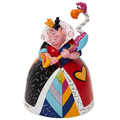 GlXR Enesco u CeA COf AJ Enesco Disney by Romero Britto Alice in Wonderland Queen of Hearts Holding Flamingo Mallet Figurine, 8.27 Inch, MulticolorGlXR Enesco u CeA COf AJ