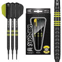 海外輸入品 ダーツ TARGET Darts Vapor 8 Black 80% Tungsten Soft Tip Darts Set, Yellow 19G...