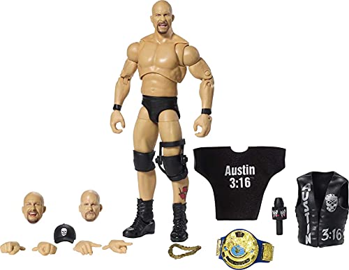 WWE フィギュア アメリカ直輸入 人形 プロレス WWE MATTEL Ultimate Edition Stone Cold Steve Austin Action Figure, 6-in / 15.24-cm, with Interchangeable Heads, Swappable Hands & Entrance Gear for Ages 8 Years OWWE フィギュア アメリカ直輸入 人形 プロレス