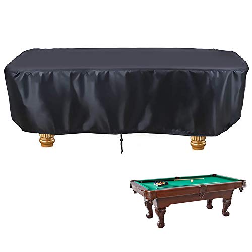 海外輸入品 ビリヤード Flymer Waterproof Pool Table Cover for 7 8 9 FT Snooker Billiard Table Durable Dustproof Outdoor Table Protective Cover with Drawstring 7FT - 89 L x 46 W x 3…