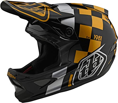إå ž  ͢ Х Troy Lee Designs Adult | BMX | Downhill | Mountain Bike | Full Face D3 Fiberlite Raceshop Helmet (X-Large, Black/Gold)إå ž  ͢ Х