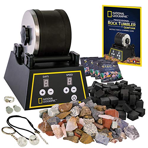 ナショナルジオグラフィック 知育玩具 科学 実験 NATIONAL GEOGRAPHIC NATIONAL GEOGRAPHIC Professional Rock Tumbler Kit - Complete Rock Tumbler for Adults Kids with Durable 2 Lb. Barrel,ナショナルジオグラフィック 知育玩具 科学 実験 NATIONAL GEOGRAPHIC