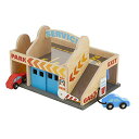 メリッサ&ダグ おもちゃ 知育玩具 Melissa & Doug Melissa & Doug Service Station Parking Garage With 2 Wooden Cars and Drive-Thru Car Washメリッサ&ダグ おもちゃ 知育玩具 Melissa & Doug