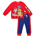 パウパトロール 子供服 長袖シャツ ジョガーパンツ 5T 日本サイズ110-120相当 マーシャル ラブル 複数キャラクター レッド キッズ ファッション 男の子 女の子 スウェットパンツ