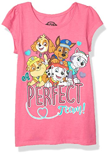 パウパトロール アメリカ直輸入 子供服 キッズ ファッション Paw Patrol Nickelodeon Girls Short Sleeve T-Shirt for Toddler and Little Kids - Grey/Pink/White/Blueパウパトロール アメリカ直輸入 子供服 キッズ ファッション