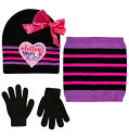 pEpg[ AJA q LbY t@bV Nickelodeon Girls' JoJo Siwa or Paw Patrol Winter Hat, Gloves or Mittens, and Gaiter Set (2-7), Size Age 4-7, Jojo Siwa, Gloves Black/PipEpg[ AJA q LbY t@bV