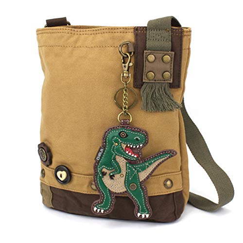 chala obO pb` Jo 킢 Chala Women Handbag Patch Crossbody - T-Rex - Brownchala obO pb` Jo 킢