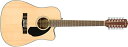 tF_[ AR[XeBbNM^[ COA Fender 12-String Acoustic Guitar, with 2-Year Warranty, with Fishman Acoustic Guitar Pickup with Tuner and Equalizer, Rounded Walnut Fingerboard, Glossed NaturatF_[ AR[XeBbNM^[ COA