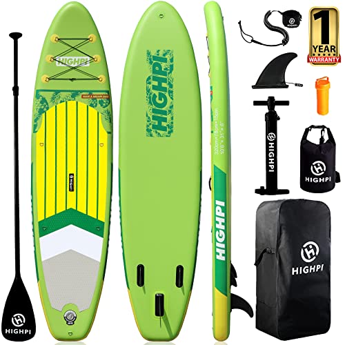 スタンドアップパドルボード マリンスポーツ サップボード SUPボード Highpi Inflatable Stand Up Paddle Boards, 10'6''x31''x6'' SUP with Accessories Backpack Anti-Slip Deck, Leash, Adjustablスタンドアップパドルボード マリンスポーツ サップボード SUPボード