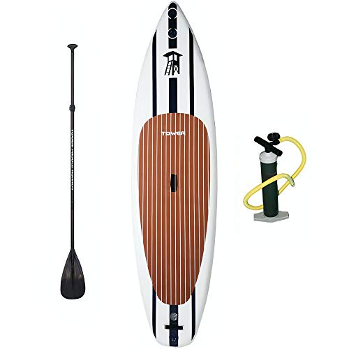 ɥåץѥɥܡ ޥ󥹥ݡ åץܡ SUPܡ Tower Inflatable 104 Stand Up Paddle Board - (6 Inches Thick) - Universal SUP Wide Stance - Premium SUP Bundle (Puɥåץѥɥܡ ޥ󥹥ݡ åץܡ SUPܡ