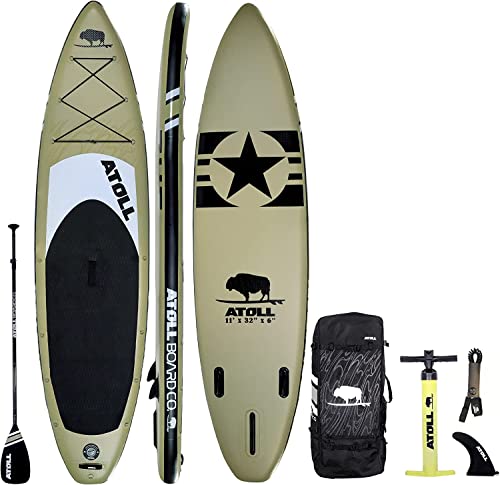 ɥåץѥɥܡ ޥ󥹥ݡ åץܡ SUPܡ Atoll Inflatable Paddle Board with Premium SUP Stand Up Paddle Board Accessories & Back Pack, Non-Slip Comfort Deck for ɥåץѥɥܡ ޥ󥹥ݡ åץܡ SUPܡ