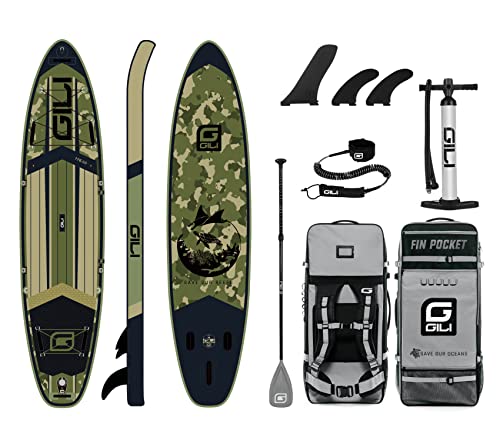 スタンドアップパドルボード マリンスポーツ サップボード SUPボード GILI Air Inflatable Stand Up Paddle Board Package: All Around SUP 10'6/11'6 Long x 32