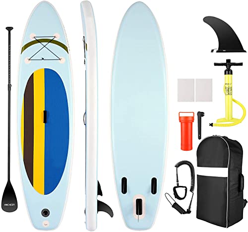 ɥåץѥɥܡ ޥ󥹥ݡ åץܡ SUPܡ ANCHEER iSUP Inflatable Stand Up Paddle Board 10', Non-Slip Deck, Military Grade PVC iSUP Boards Complete Kit Package Plɥåץѥɥܡ ޥ󥹥ݡ åץܡ SUPܡ