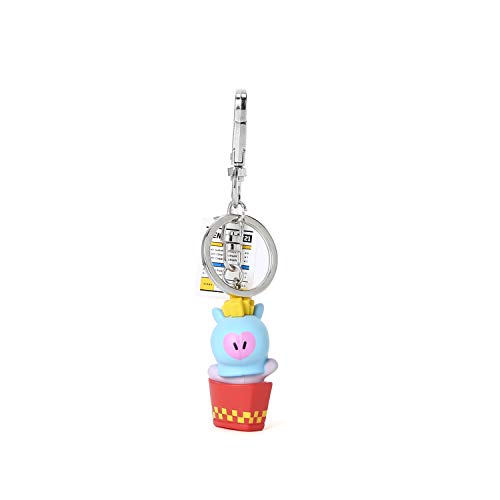 BT21 BTS 防弾少年団 グッズ 人形 BT21 Bite Series MANG Character Cute Mini Figure Keychain Key Ring Bag Charm with Clip, BlueBT21 BTS 防弾少年団 グッズ 人形