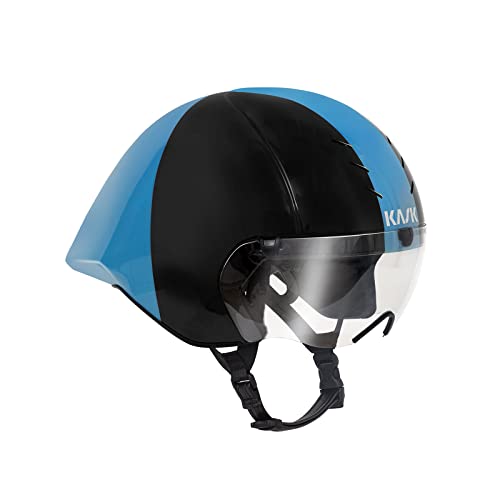 إå ž  ͢ Х KASK Mistral Bike Helmet I Aerodynamic, Track Cycling, Crono & Triathlon Helmet - Black/Light Blue - Mediumإå ž  ͢ Х