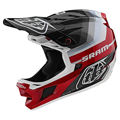 إå ž  ͢ Х Troy Lee Designs Adult | BMX | Downhill | Mountain Bike | Full Face D4 Carbon MIPS Mirage SRAM Helmet (X-Large, Gray/Red)إå ž  ͢ Х