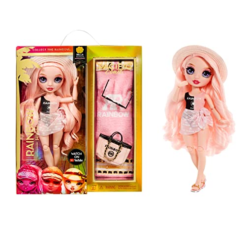 レインボーハイ Rainbow High おもちゃ フィギュア 人形 【送料無料】Rainbow High Pacific Coast Bella Parker- Pink Fashion Doll with 2 Designer Outfits, Pool Accessories Playset, Interchangeable レインボーハイ Rainbow High おもちゃ フィギュア 人形