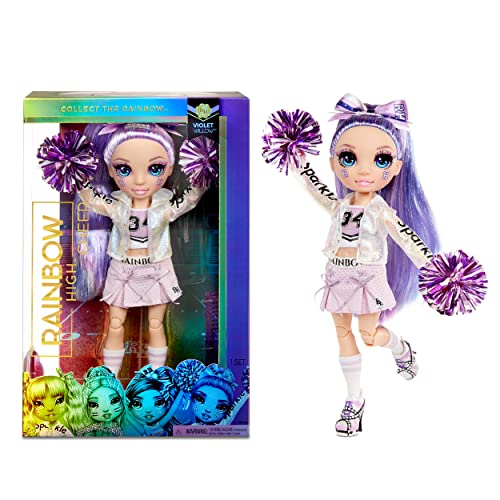 レインボーハイ Rainbow High おもちゃ フィギュア 人形 Rainbow High Cheer Violet Willow ? Purple Cheerleader Fashion Doll with Pom Poms and Doll Accessories, Great Gift for Kids 6-12 Years Oldレインボーハイ Rainbow High おもちゃ フィギュア 人形