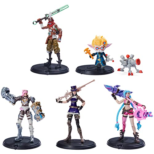 リーグ オブ レジェンド League of Legends フィギュア 人形 アメリカ直輸入 League of Legends, Dual Cities Pack w/Exclusive Jinx, Heimerdinger, Vi, Caitlyn, and Ekko, 4-Inch Collリーグ オブ レジェンド League of Legends フィギュア 人形 アメリカ直輸入