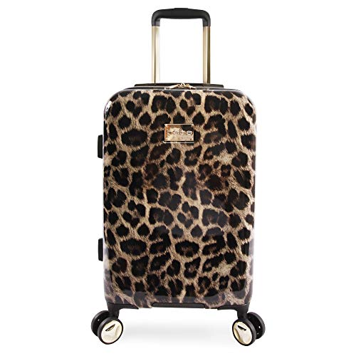 スーツケース キャリーバッグ ビジネスバッグ ビジネスリュック バッグ BEBE Women 039 s Adriana 21 Hardside Carry-on Spinner Luggage,Telescoping Handles, Leopard, One Sizeスーツケース キャリーバッグ ビジネスバッグ ビジネスリュック バッグ