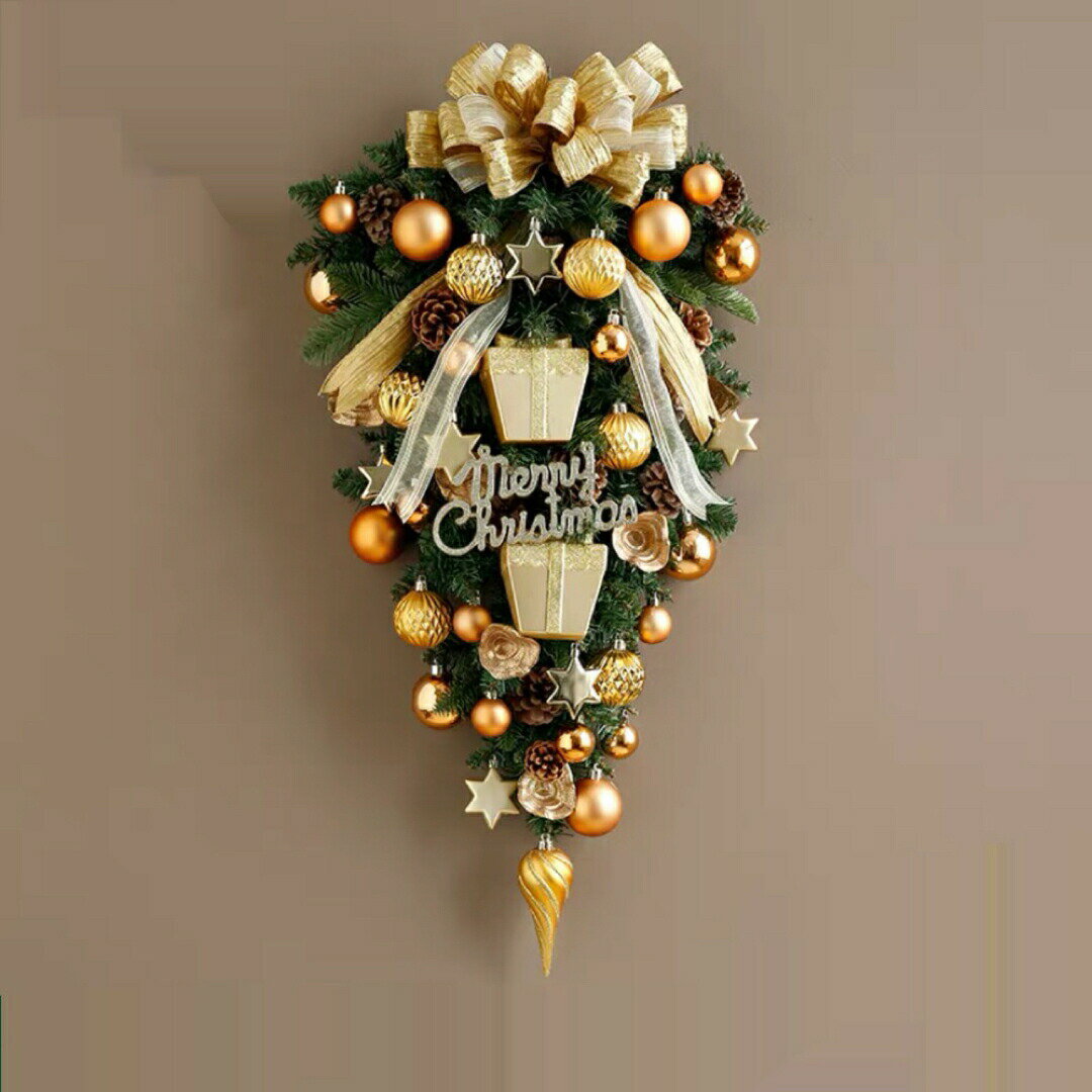 クリスマスリース クリスマススワッグ　 壁飾り 人工造花 デラックスリース