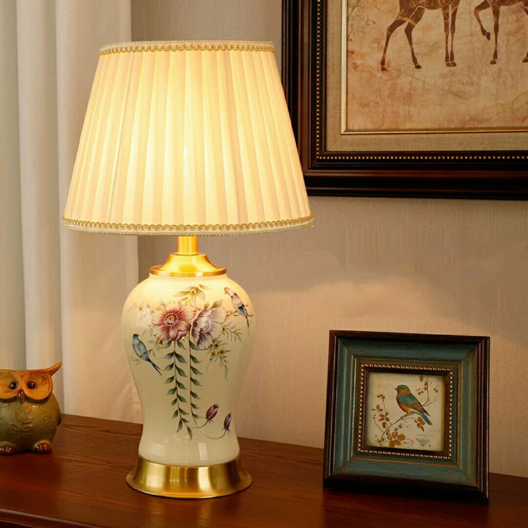 照明スタンドライト テーブルランプ デスクライト 卓上ステンド高級陶器スタンド